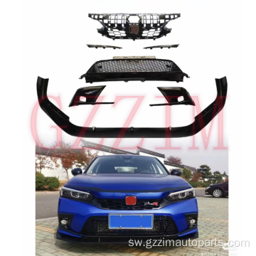 Civic 2011+ mbele bumper mbele mdomo grille bodykit